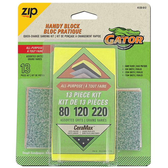 Rust-Oleum Gator Zip 2-5/8-in x 5-in Quick Change Assorted Sanding Sheets - 13-Pack