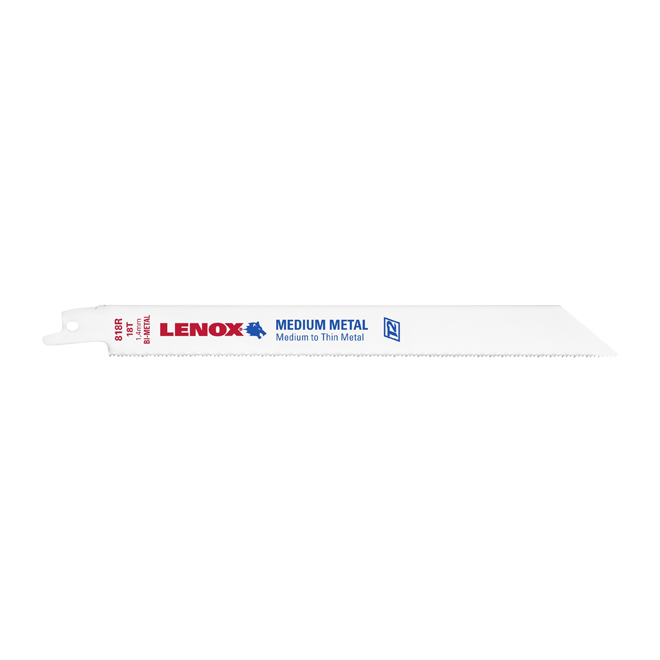 Lenox Reciprocating Thin Saw Blade - Bi-Metal - 8-in L - 18 TPI - Metal Cutting