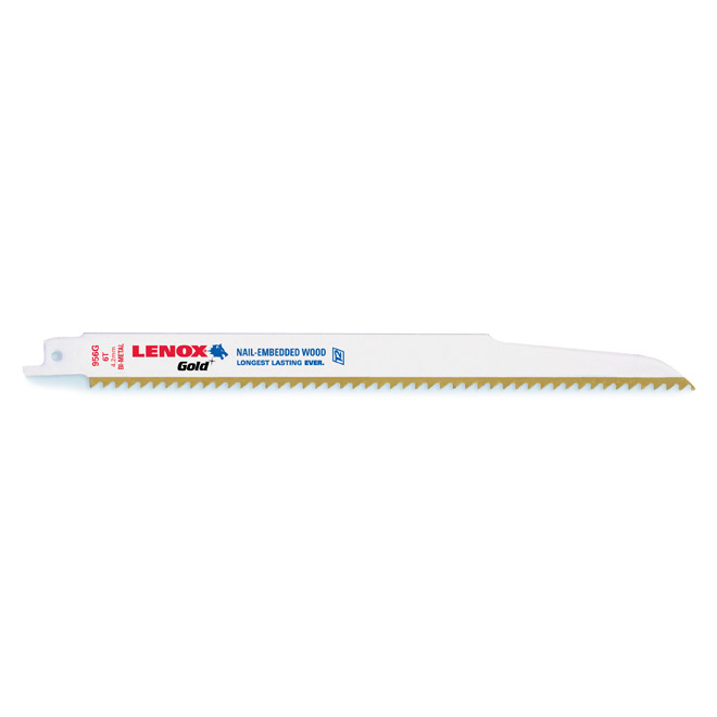 Lenox Gold Power Arc Wood Reciprocating Saw Blades - 9-in L x 3/4-in W - 6 TPI - 5 Per Pack