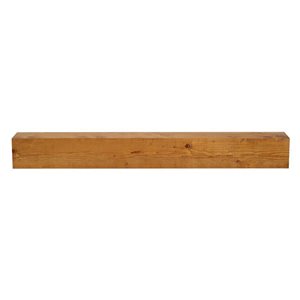 Dogberry Collections 72 W x 7.25 D x 5.5-in H Aged Oak Wood Barn Beam Mantel