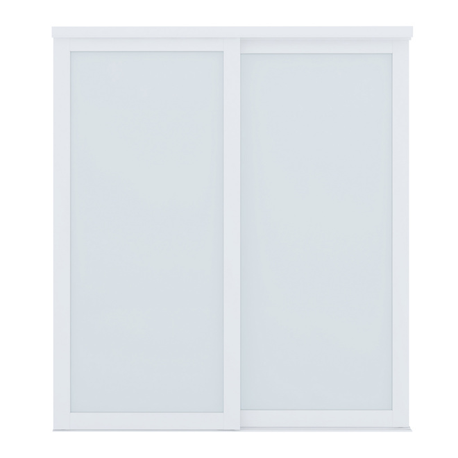 Landon & Co. Sliding Door with 1 Frosted Lite for Closets 72 x 80-in - White