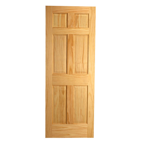 36-in x 80-in 6-Panel Solid Wood Interior Slab Door