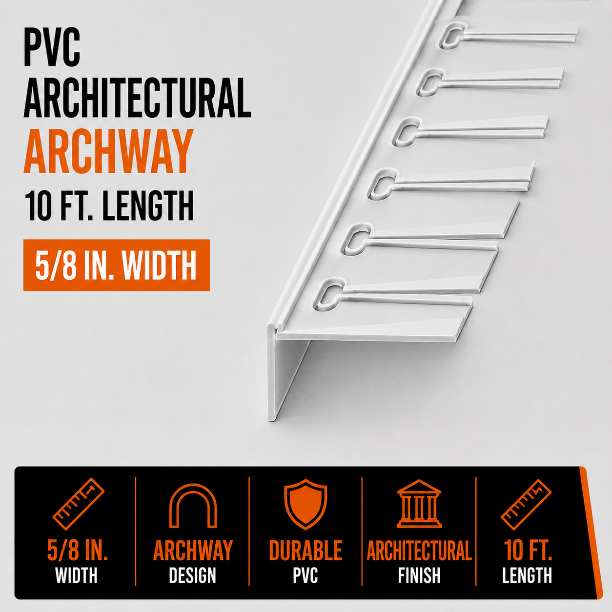 0.625 in x 10 ft PVC Architectural Archway