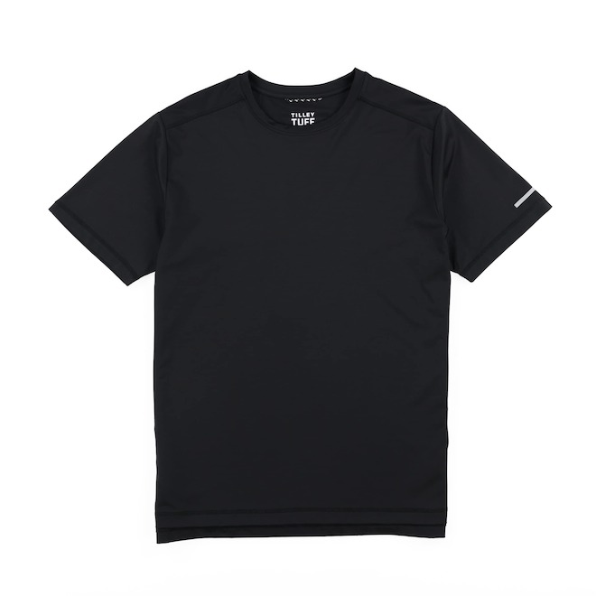 Tilley Tuff Men's T-Shirt in Stretchable Black Nylon - XX-Large