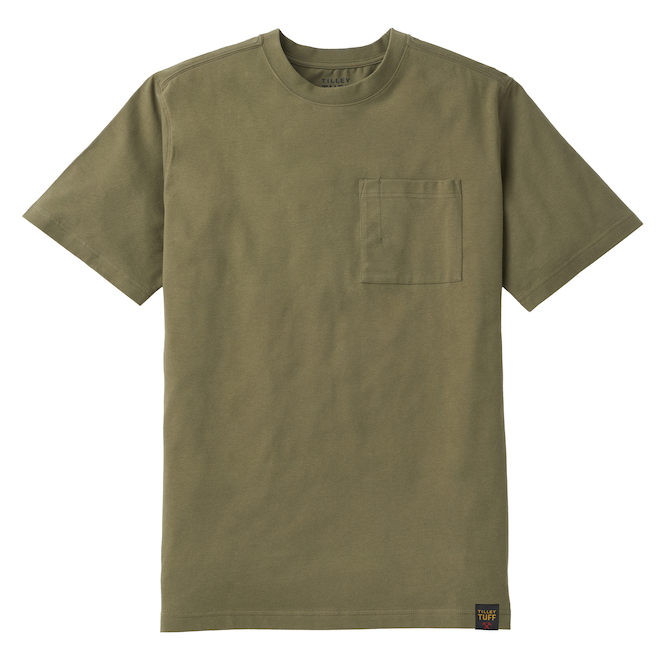 Tilley Tuff Legacy Sage Green Cotton T-Shirt for Men - Small