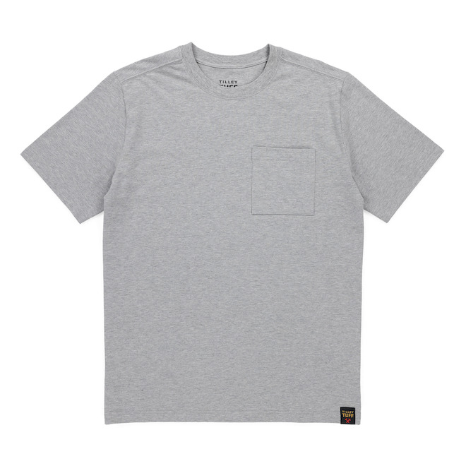 Tilley Tuff Legacy Men's T-Shirt with Pocket in Grey Cotton - Small