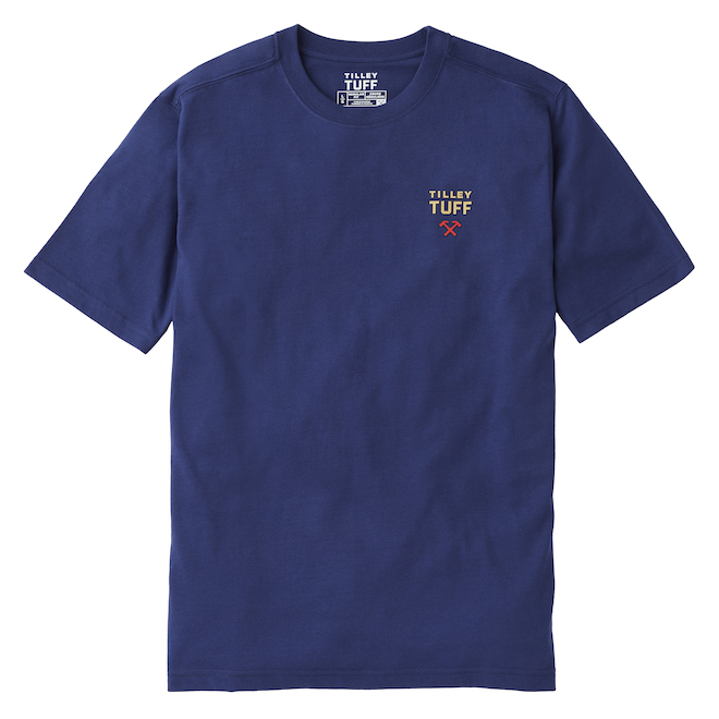 Tilley Tuff Core Men's T-Shirt in Cobalt Blue Cotton - Medium