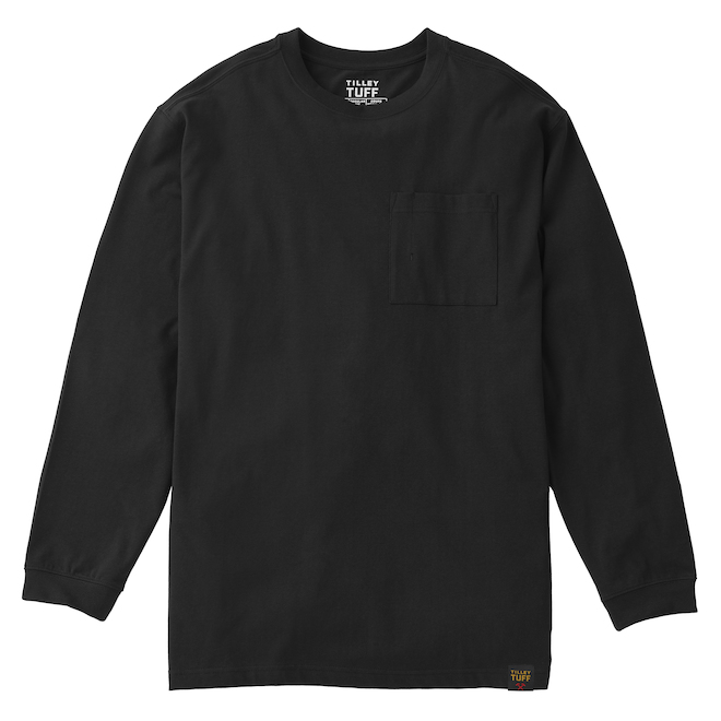 Tilley Tuff Legacy Long-Sleeved T-Shirt for Men in Black Cotton - Small