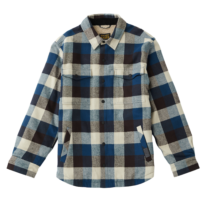 Tilley Tuff Lined Work Jacket for Men in Flannel Blue Plaid - X-Large