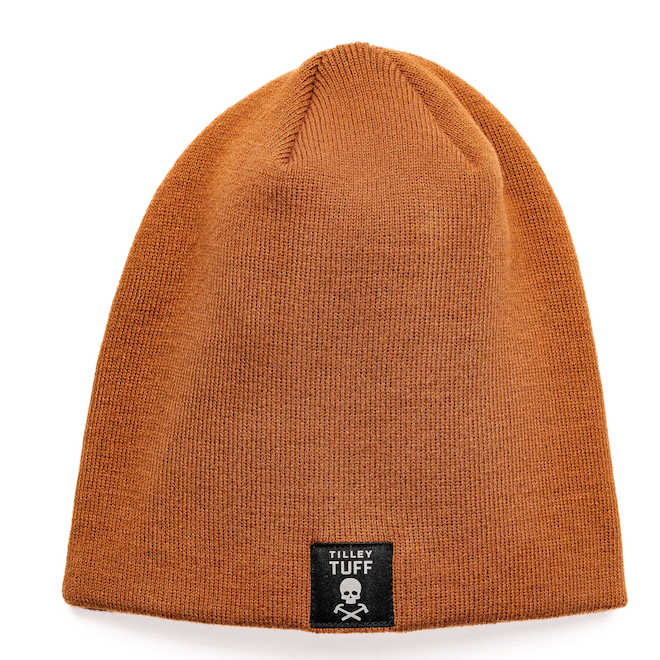 Tilley Tuff Knit Beanie for Men - One Size - Dark Tan