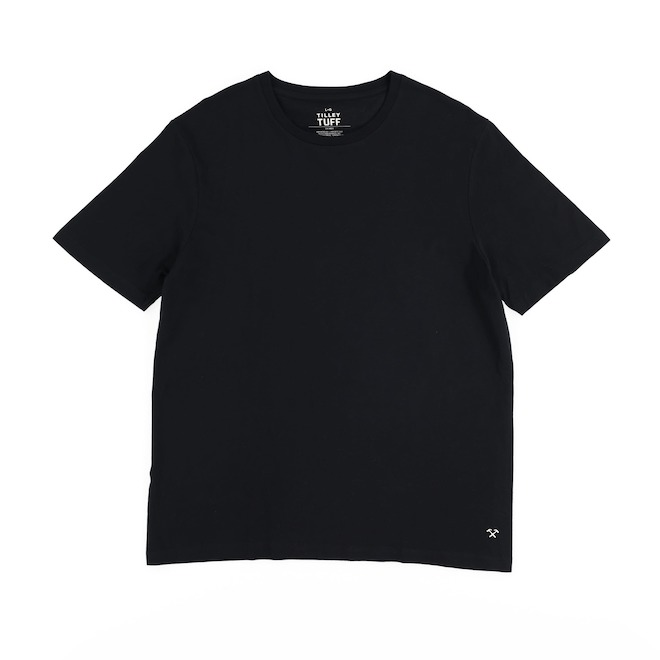 Tilley Tuff Crew Neck T-Shirts in Black Cotton - 2X-Large - 4/Pack