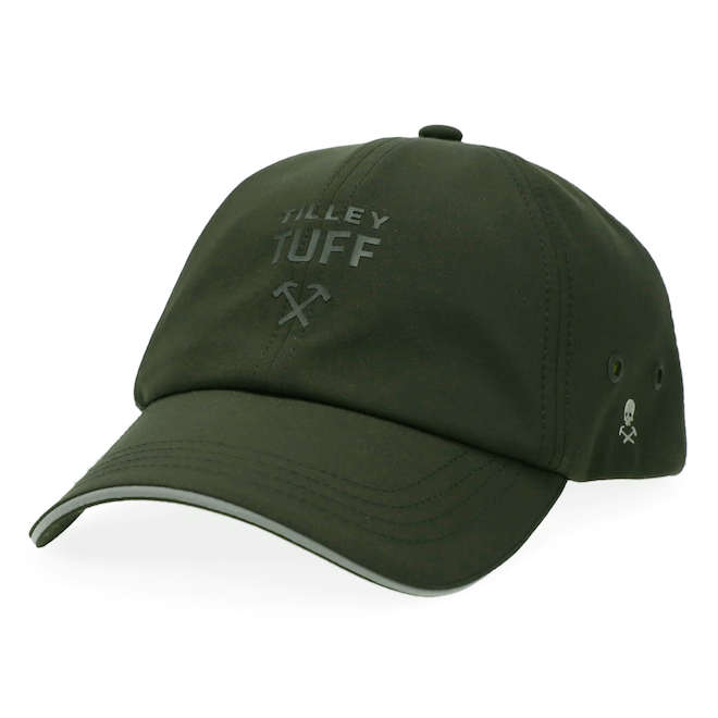 Tilley Tuff Tech Baseball Cap Unisex in Olive Polyester with Logo - Large/X-Large