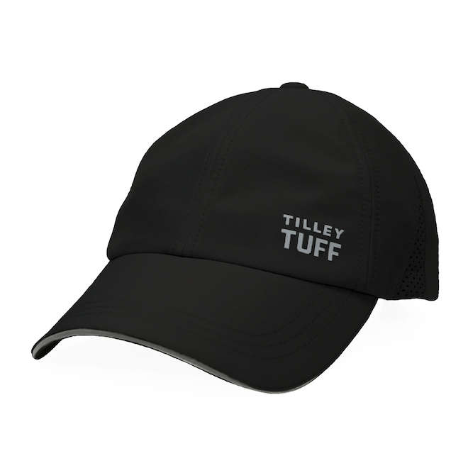 Tilley Tuff Tech Baseball Cap for Women in Black Polyester with Mesh Inserts Logo - Large/X-Large