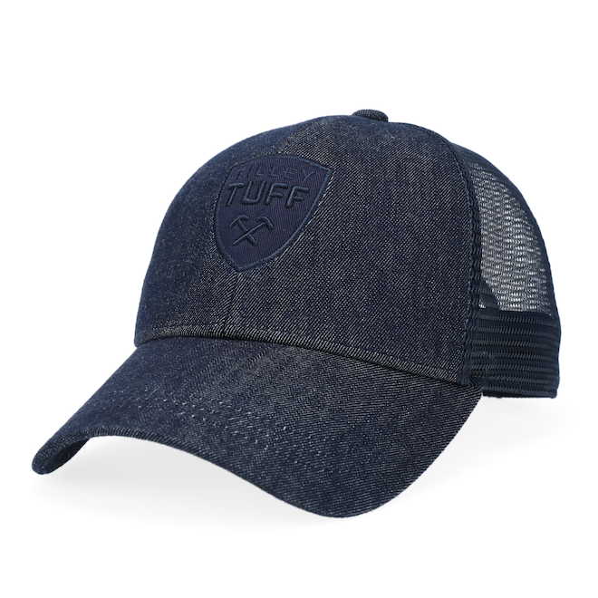 Tilley Tuff Baseball Cap for Men in Denim Cotton with Logo and Mesh Back - Large/X-Large