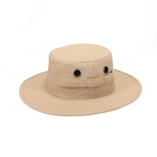 Tilley Tuff Brimmed Hat for Women in Tan Nylon with Vented Eyelets - Small