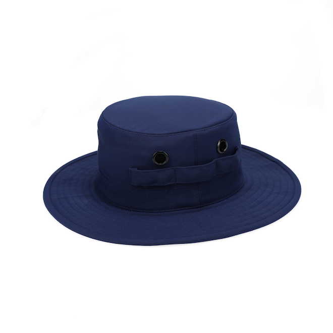 Tilley Tuff Brimmed Hat for Women in Navy Nylon with Vented Eyelets - Small