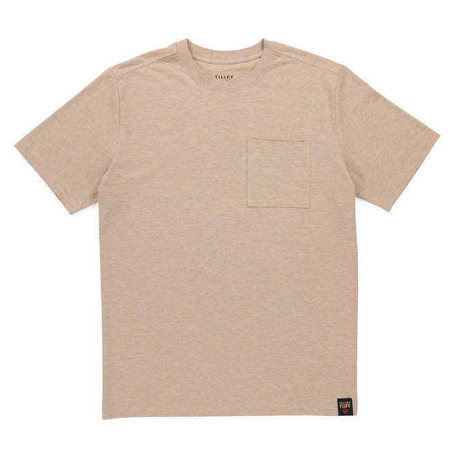 Tilley Tuff Legacy T-Shirt for Men in Brown Cotton with Pocket - Large
