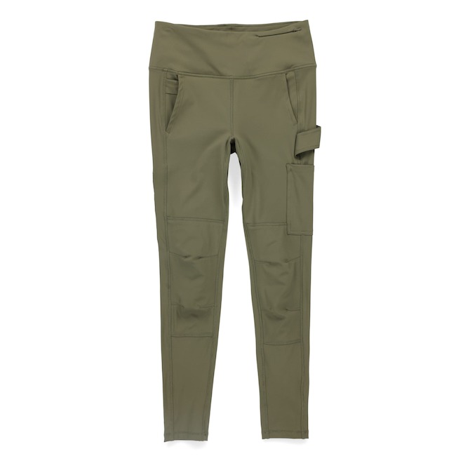 Tilley Tuff Legging in Olive Nylon for Women with 8 Pockets - 2X-Large
