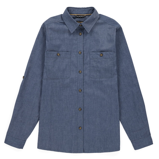 Tilley Tuff Long-Sleeve Work Shirt for Women in Polyester Denim - Small