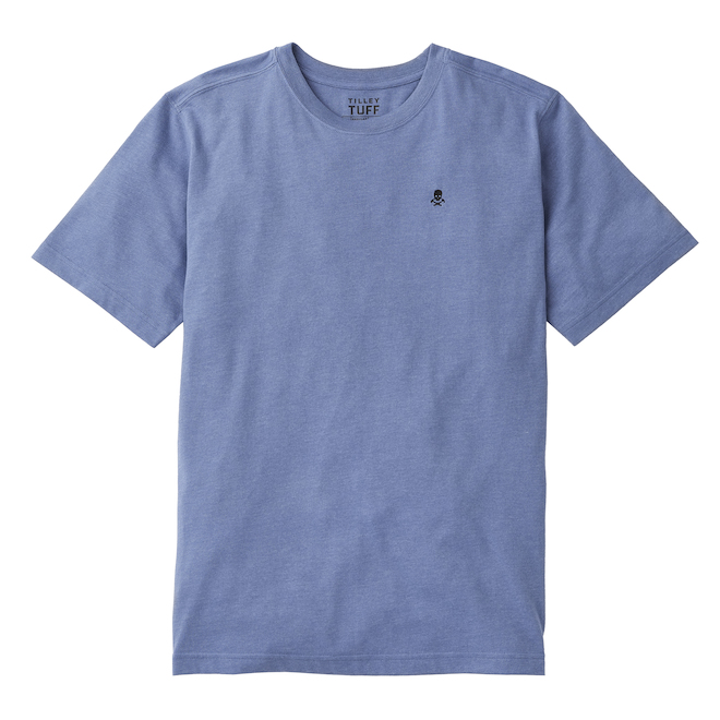 Tilley Tuff T-Shirt for Men in Blue Mix Cotton with Logo - 3X-Large