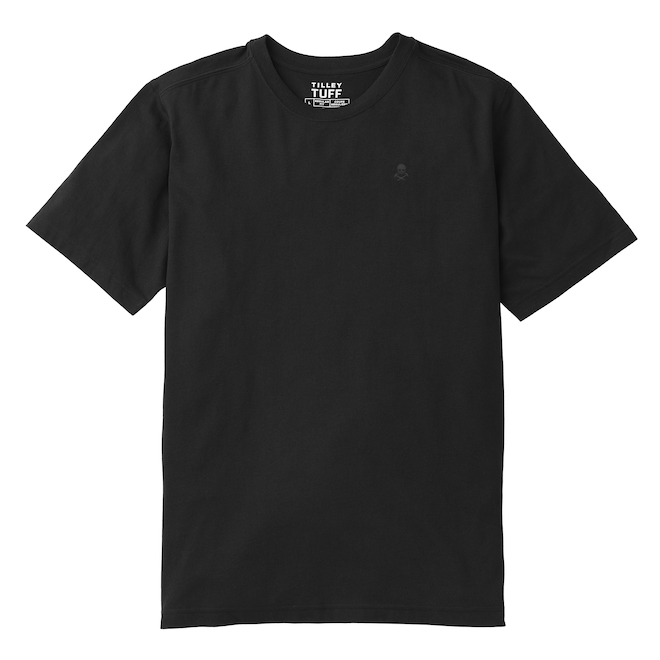 Tilley Tuff T-Shirt for Men in Graphite Cotton with Logo - 3X-Large