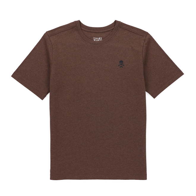 Tilley Tuff T-Shirt for Men in Dark Brown Cotton with Logo - Small