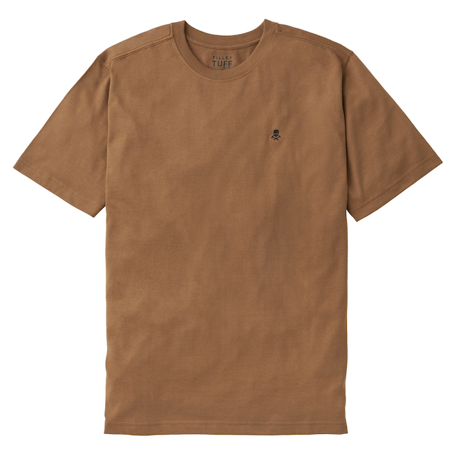 Tilley Tuff T-Shirt for Men in Sand Cotton with Logo - 3X-Large