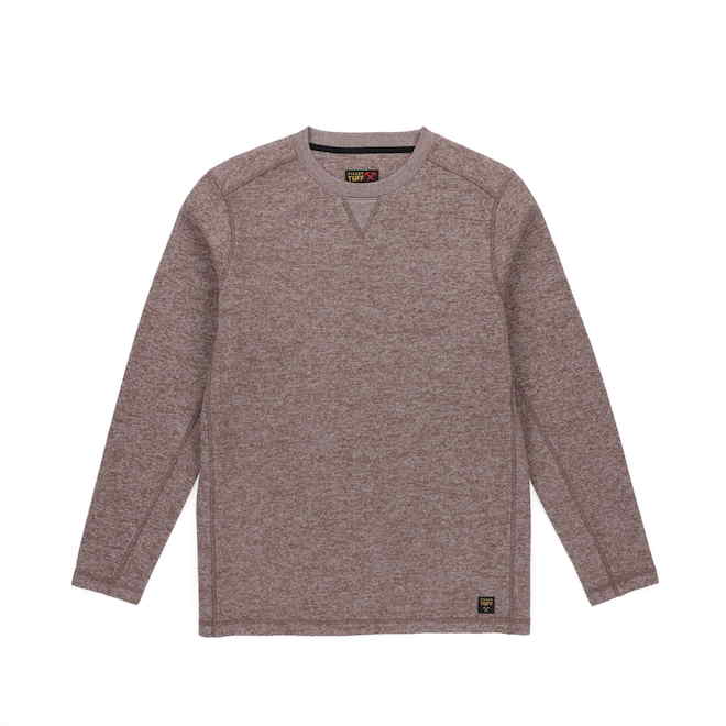 Tilley Tuff Long-Sleeved T-Shirt for Men with Crew Neck and Heat Tech Insulation Dark Brown - Large