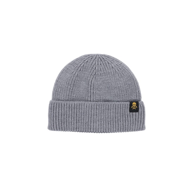 Tilley Tuff Fitted Beanie for Men in Grey Mix Merino Wool with Logo - Large/X-Large