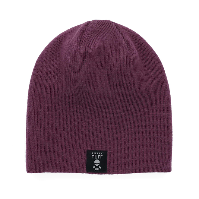 Tilley Tuff Knit Beanie for Men in Lilac with Reflective Logo - One Size