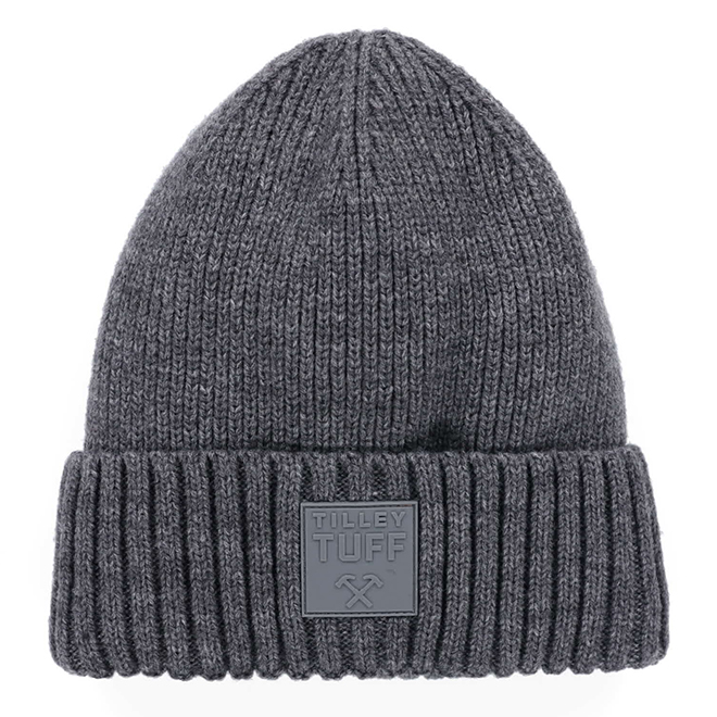 Tilley Tuff Work Beanie for Men in Charcoal Lined Wool - Small/Medium