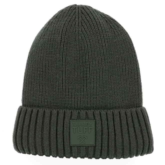 Tilley Tuff Work Beanie for Men in Olive Lined Wool - Small/Medium