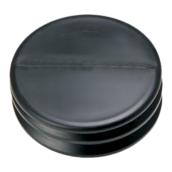 Mole-Pipe End Cap for Drain - Plastic - Black - 4-in dia x 2-in H