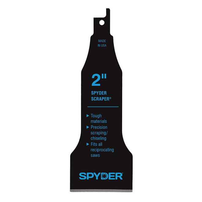 Spyder Oscillating Scraper Blade - 2-in W - High Carbon Steel - Black