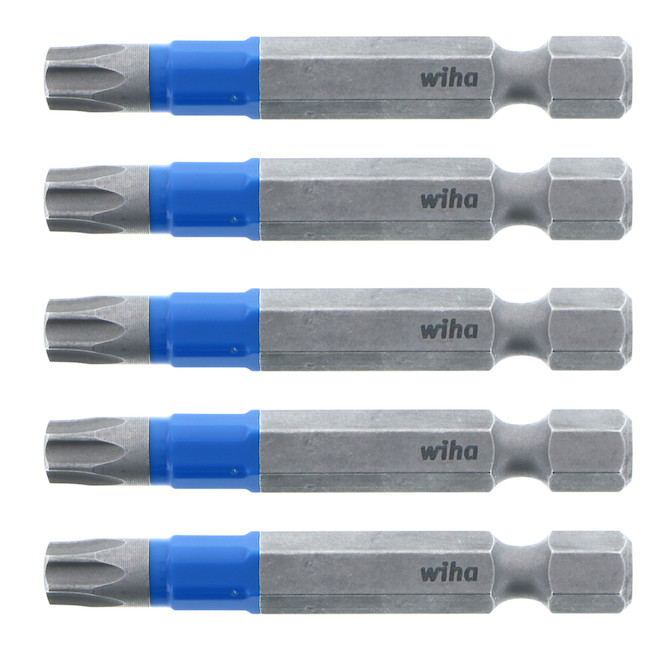 Wiha TerminatorBlue Impact Torx T30 Screwdriver Bits Set - Steel - 5/Pack