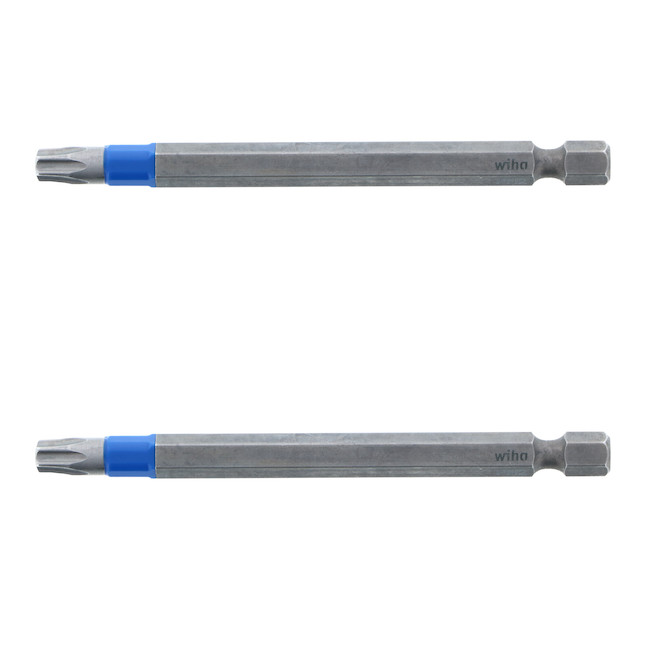 Wiha TerminatorBlue Impact Driver Torx T25 2-Bit Pack - Steel- 3.5-in