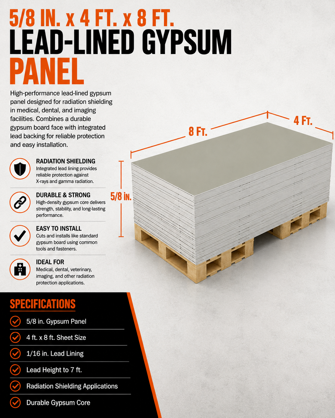 5/8 in. x 4 ft. x 8 ft. Lead-Lined Gypsum Panel (1/16 in. Thick Lead to 7 ft.) .png