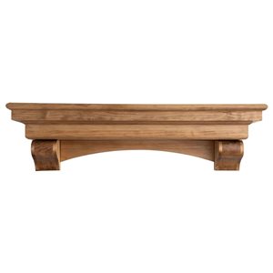 Dogberry Collections Ornate Traditional Fireplace Mantel 60 x 14.75 x 8-in - Aged Oak