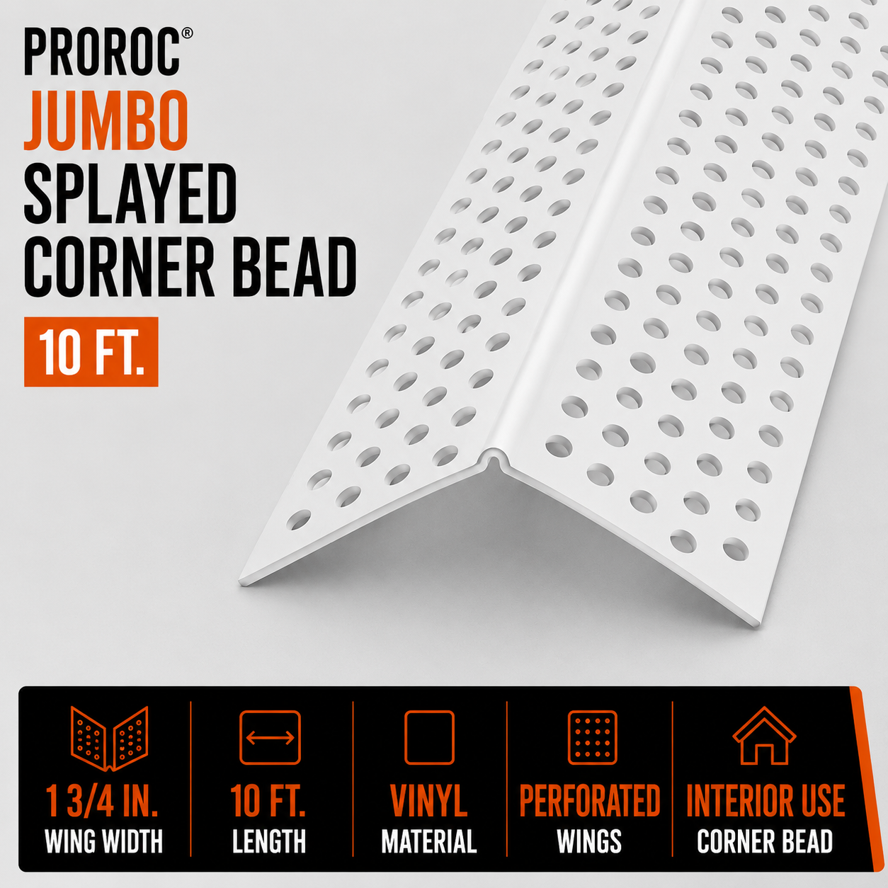 10 ft. Jumbo Splayed Corner Bead