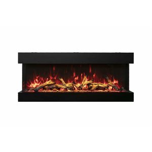 Amantii 5,000 BTU 1500 W 40 W x 14 1/4-in D 3-Sided Glass Electric Fireplace