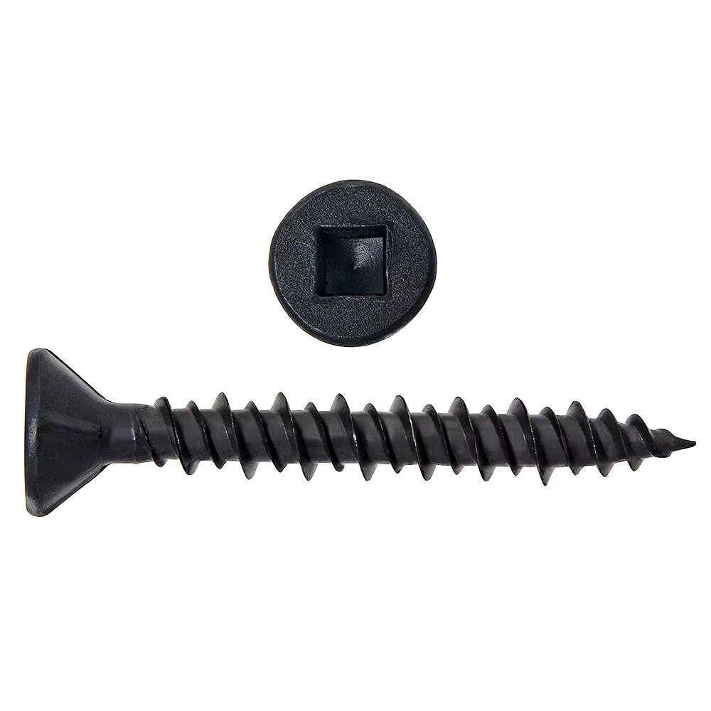 #8 x 1-1/4" Flat Head Square Drive Phosphate High Performance Floor Screws - 3700/Pack