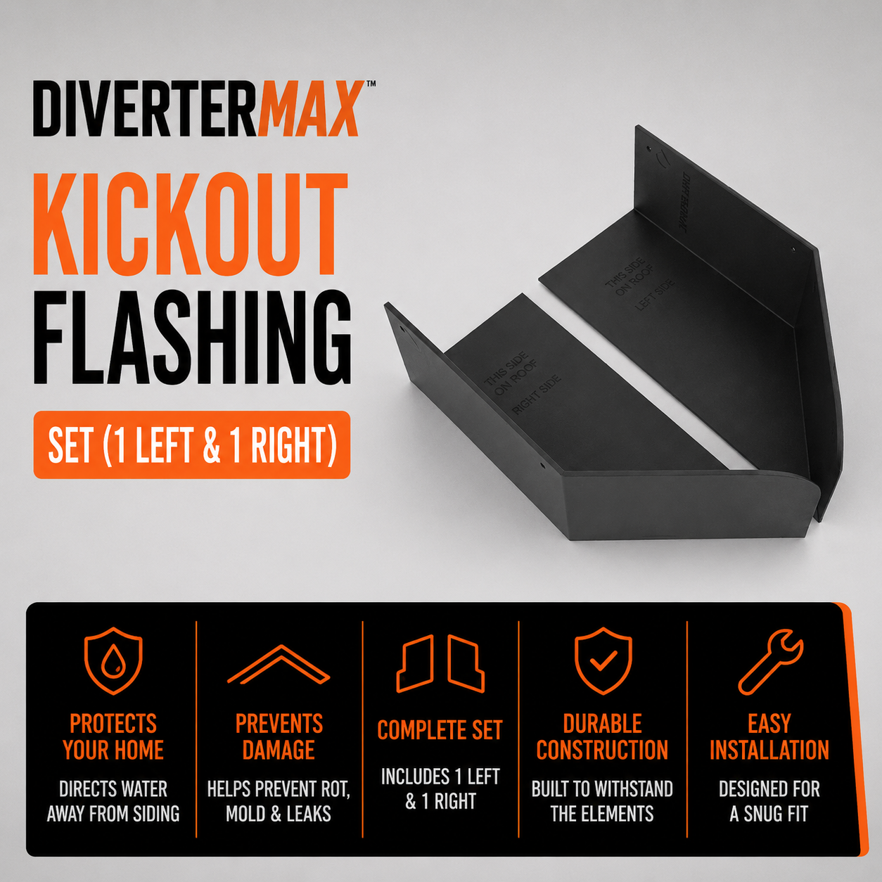 DiverterMAX Kickout Flashing - Set (1 left & 1 right)