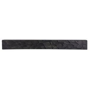 Dogberry Collections 36 W x 6.25 D x 5.5-in H Midnight Black Rough Hewn Wood Traditional Mantel Shelf