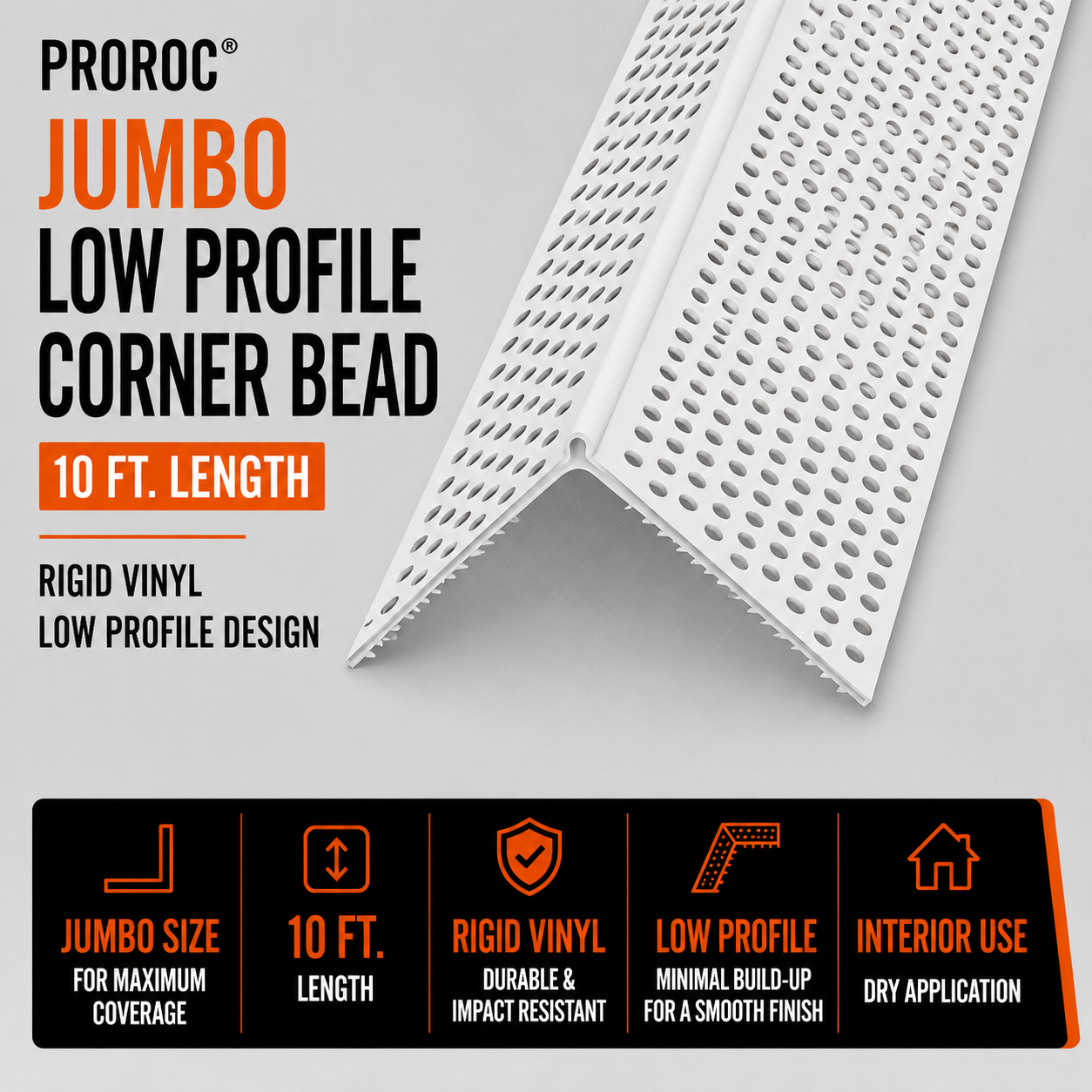 10 ft. Rigid Jumbo Low Profile Corner Bead