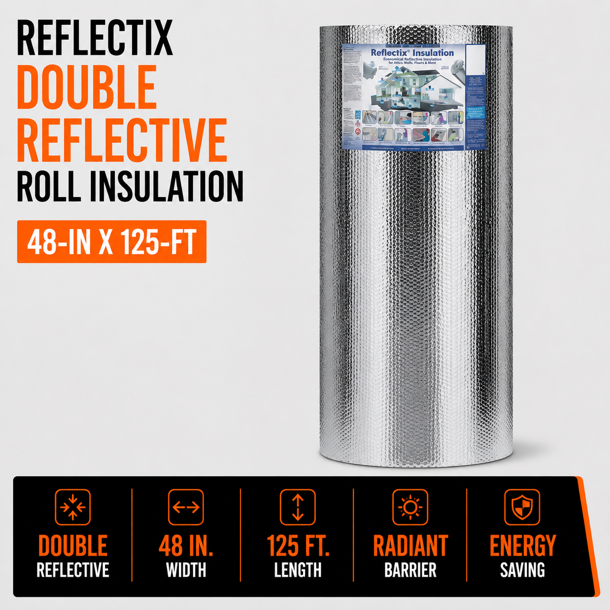 Reflectix Double Reflective Roll Insulation (48-in x 125-ft)