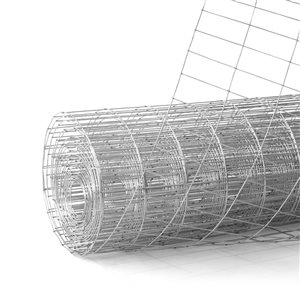 Fencer Wire 6 x 100-ft 12.5-Gauge Galvanized Steel Wire Fencing w/ 2 x 4-in Mesh