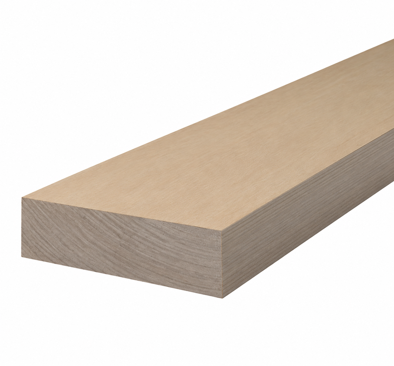 Metrie D4S Flat Piece - Birch - Natural Finish - 8-ft L x 2-in W x 1-in T