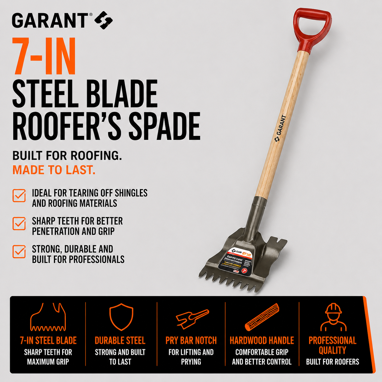 Garant 7-in Steel Blade Roofer's Spade