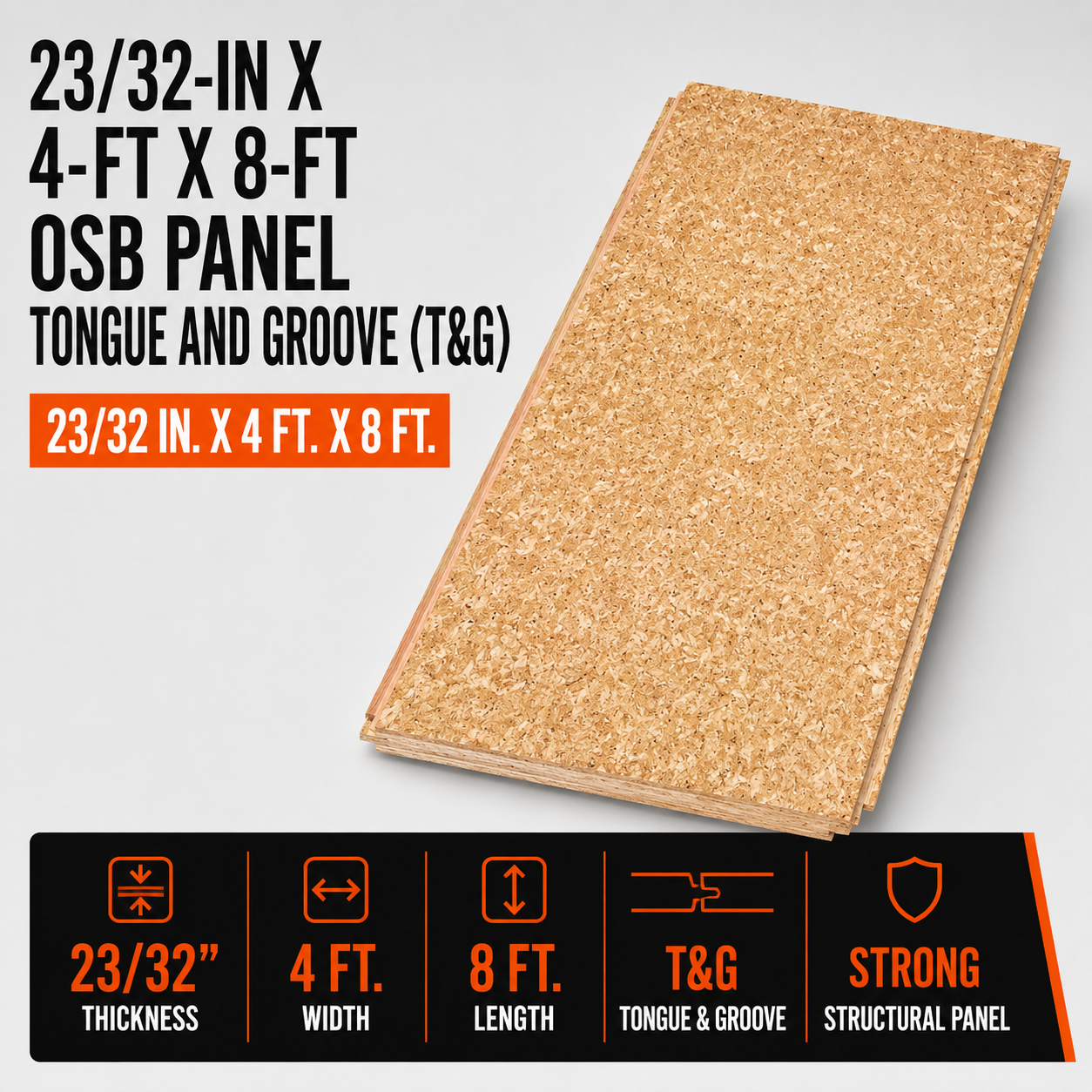 23/32-in x 4-ft x 8-ft OSB Panel Tongue and Groove (T&G)