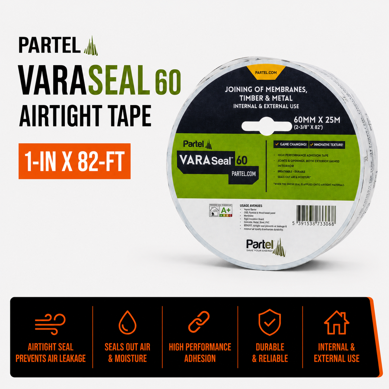PARTEL Airtight Tape Vara Seal SL 200 1-in x 82-ft
